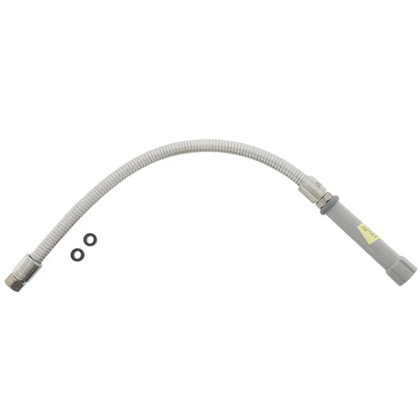 T&S Brass And Bronze Works T&S B-0024-H 24" Stainless Steel Flex Hose Assembly With Handle And Polyurethane Liner 1 T&S Brass And Bronze Works T&S B-0024-H 24" Stainless Steel Flex Hose Assembly With Handle And Polyurethane Liner