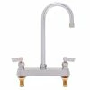 Fisher 3316 Deck Mounted Faucet With 8" Centers, 5 1/2" Rigid Gooseneck Nozzle, 2.2 GPM Aerator, And Lever Handles