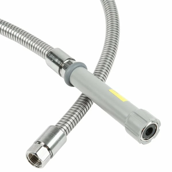 T&S Brass And Bronze Works T&S B-0120-H 120" Stainless Steel Flex Hose With Gray Handle And Polyurethane Liner 2 T&S Brass And Bronze Works T&S B-0120-H 120" Stainless Steel Flex Hose With Gray Handle And Polyurethane Liner - Image 2