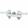 T&S Brass And Bronze Works Equip By T&S 5F-4CWX00 Deck Mounted Swivel Workboard Faucet With Wrist Action Handles And 4" Centers - ADA Compliant