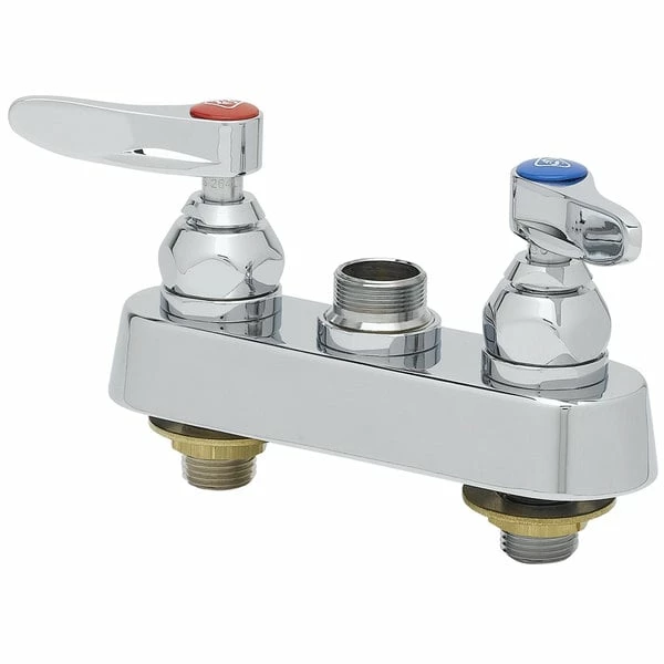 T&S Brass And Bronze Works T&S B-1110-XS-LN Deck Mount Workboard Faucet Base With 4" Centers, Escutcheon, And Tailpieces 1 T&S Brass And Bronze Works T&S B-1110-XS-LN Deck Mount Workboard Faucet Base With 4" Centers, Escutcheon, And Tailpieces