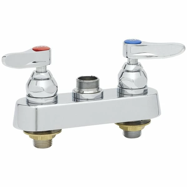 T&S Brass And Bronze Works T&S B-1110-XS-LN Deck Mount Workboard Faucet Base With 4" Centers, Escutcheon, And Tailpieces 2 T&S Brass And Bronze Works T&S B-1110-XS-LN Deck Mount Workboard Faucet Base With 4" Centers, Escutcheon, And Tailpieces - Image 2