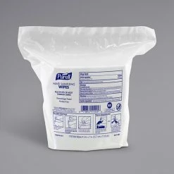 Purell® 9217-02 Alcohol-Free Hand Sanitizing Wipes, 1700 Count Refill Bag - 2/Case