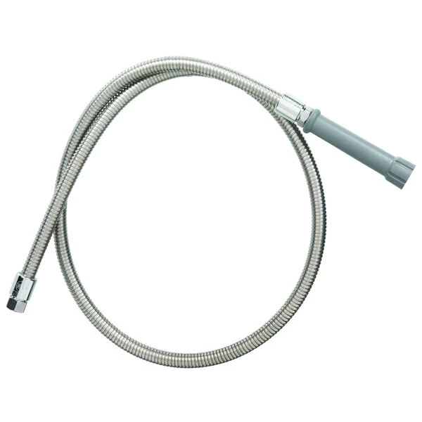 T&S Brass And Bronze Works T&S B-0026-H 26" Stainless Steel Flex Hose With Gray Handle And Polyurethane Liner 1 T&S Brass And Bronze Works T&S B-0026-H 26" Stainless Steel Flex Hose With Gray Handle And Polyurethane Liner
