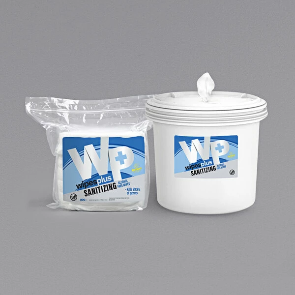 WipesPlus Lemon Scent Alcohol Free Hand Sanitizing Wipes And Bucket 2 WipesPlus Lemon Scent Alcohol Free Hand Sanitizing Wipes And Bucket - Image 2