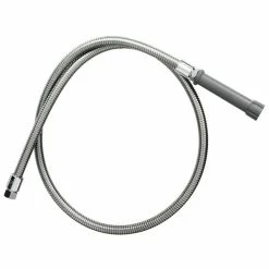 T&S Brass And Bronze Works T&S B-0044-H 44" Stainless Steel Flex Hose With Gray Handle