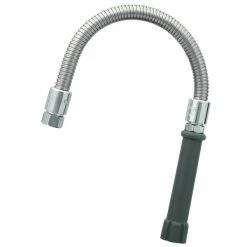 T&S Brass And Bronze Works T&S B-0020-H 20" Stainless Steel Flex Hose With Gray Handle And Polyurethane Liner