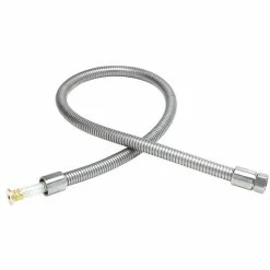 T&S Brass And Bronze Works T&S B-0026-H2A 20 3/8" Stainless Steel Flex Hose With Short Handle And Polyurethane Liner