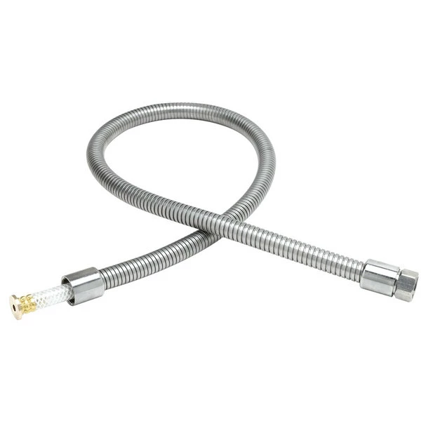 T&S Brass And Bronze Works T&S B-0040-H2A 34 5/8" Stainless Steel Flex Hose With Small Handle And Polyurethane Liner 1 T&S Brass And Bronze Works T&S B-0040-H2A 34 5/8" Stainless Steel Flex Hose With Small Handle And Polyurethane Liner
