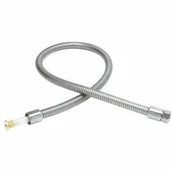 T&S Brass And Bronze Works T&S B-0044-H2AE European 38 1/2" Stainless Steel Flex Hose With Short Handle And Polyurethane Liner