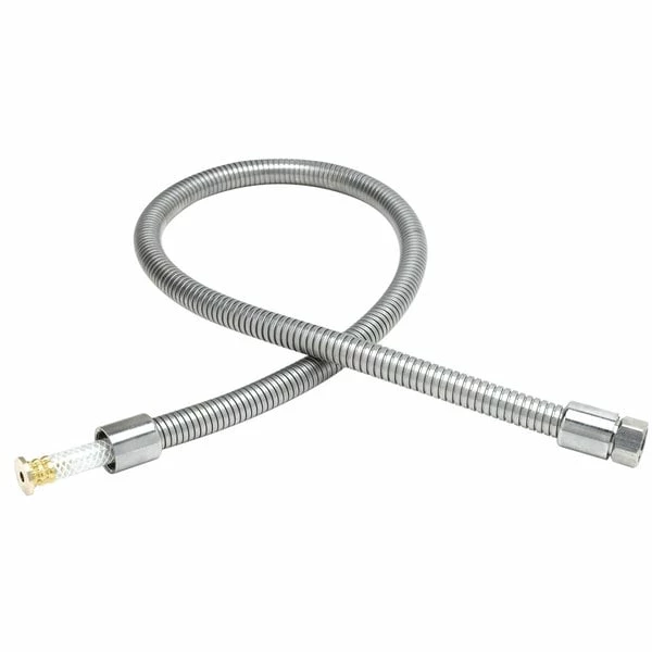 T&S Brass And Bronze Works T&S B-0044-H2AE European 38 1/2" Stainless Steel Flex Hose With Short Handle And Polyurethane Liner 1 T&S Brass And Bronze Works T&S B-0044-H2AE European 38 1/2" Stainless Steel Flex Hose With Short Handle And Polyurethane Liner