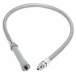 T&S Brass And Bronze Works T&S B-0044-HF 44" Stainless Steel Flex Hose With Fisher Adapter