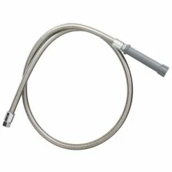 T&S Brass And Bronze Works T&S B-0068-H 68" Stainless Steel Flex Hose With Gray Handle And Polyurethane Liner