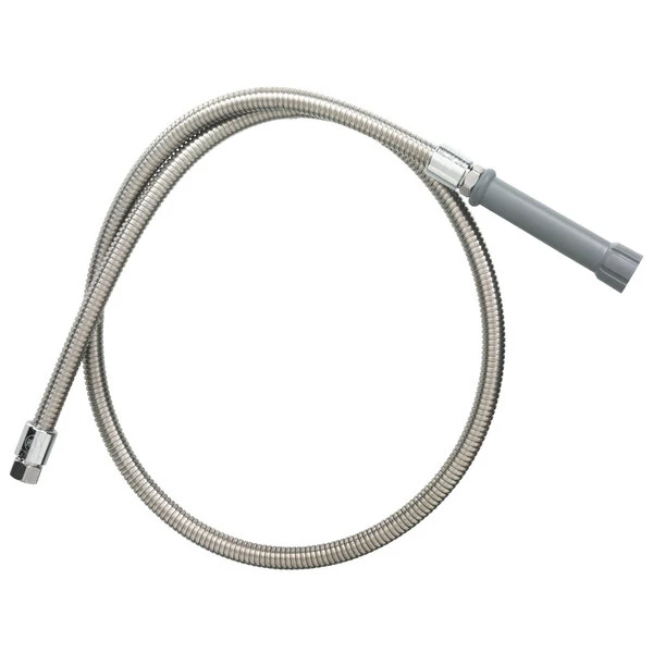 T&S Brass And Bronze Works T&S B-0068-H 68" Stainless Steel Flex Hose With Gray Handle And Polyurethane Liner 1 T&S Brass And Bronze Works T&S B-0068-H 68" Stainless Steel Flex Hose With Gray Handle And Polyurethane Liner
