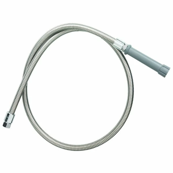 T&S Brass And Bronze Works T&S B-0104-H 104" Stainless Steel Flex Hose With Gray Handle And Polyurethane Liner 1 T&S Brass And Bronze Works T&S B-0104-H 104" Stainless Steel Flex Hose With Gray Handle And Polyurethane Liner