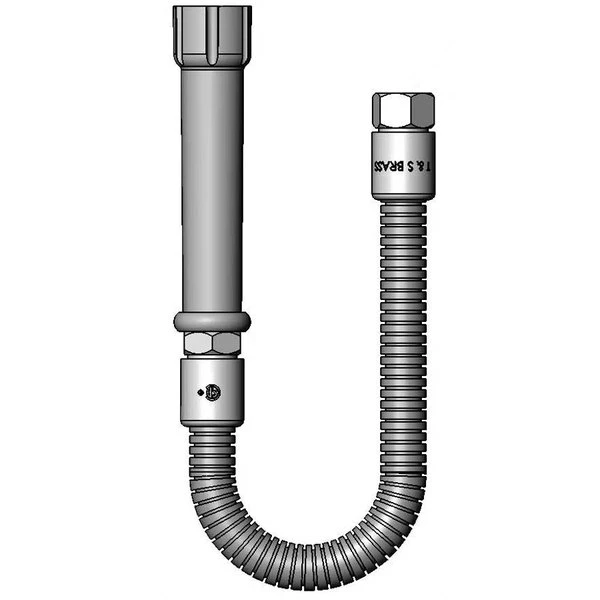 T&S Brass And Bronze Works T&S B-0023-H 23" Stainless Steel Flex Hose Assembly With Handle And Polyurethane Liner 1 T&S Brass And Bronze Works T&S B-0023-H 23" Stainless Steel Flex Hose Assembly With Handle And Polyurethane Liner