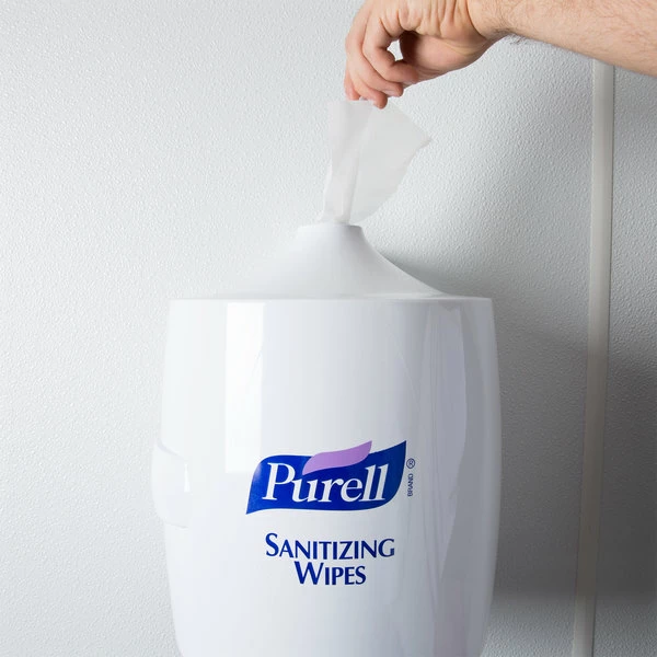 Purell® 9019-01 White Sanitizing Wipes Wall Dispenser 1 Purell® 9019-01 White Sanitizing Wipes Wall Dispenser