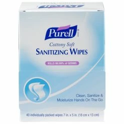 J&H Supply Co store 13 Purell® 9025-12 Cottony Soft Sanitizing Wipes 40 Count Self-Dispensing Display Box - 12/Case