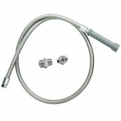 T&S Brass And Bronze Works T&S B-0044-H5 Hose Assembly With 44" Stainless Steel Flex Hose And Adapters